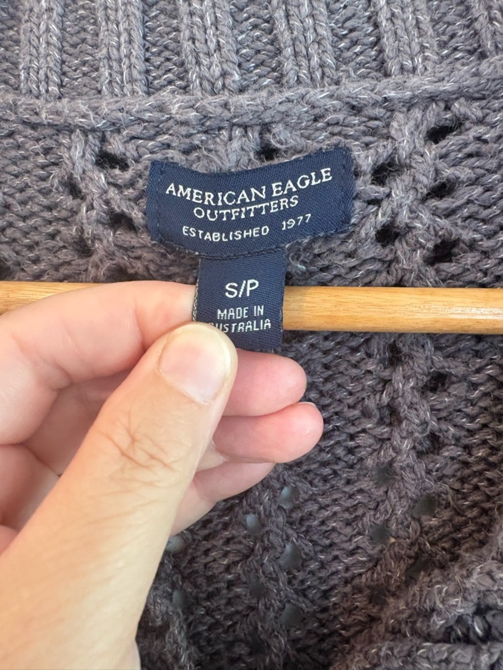 American Eagle Outfitters Bella Swan Knit Gray Button-Up Cardigan - Picture 2 of 2